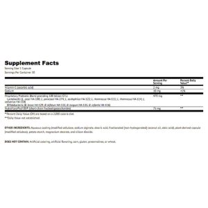 Enterogenic Intensive Supplement Facts