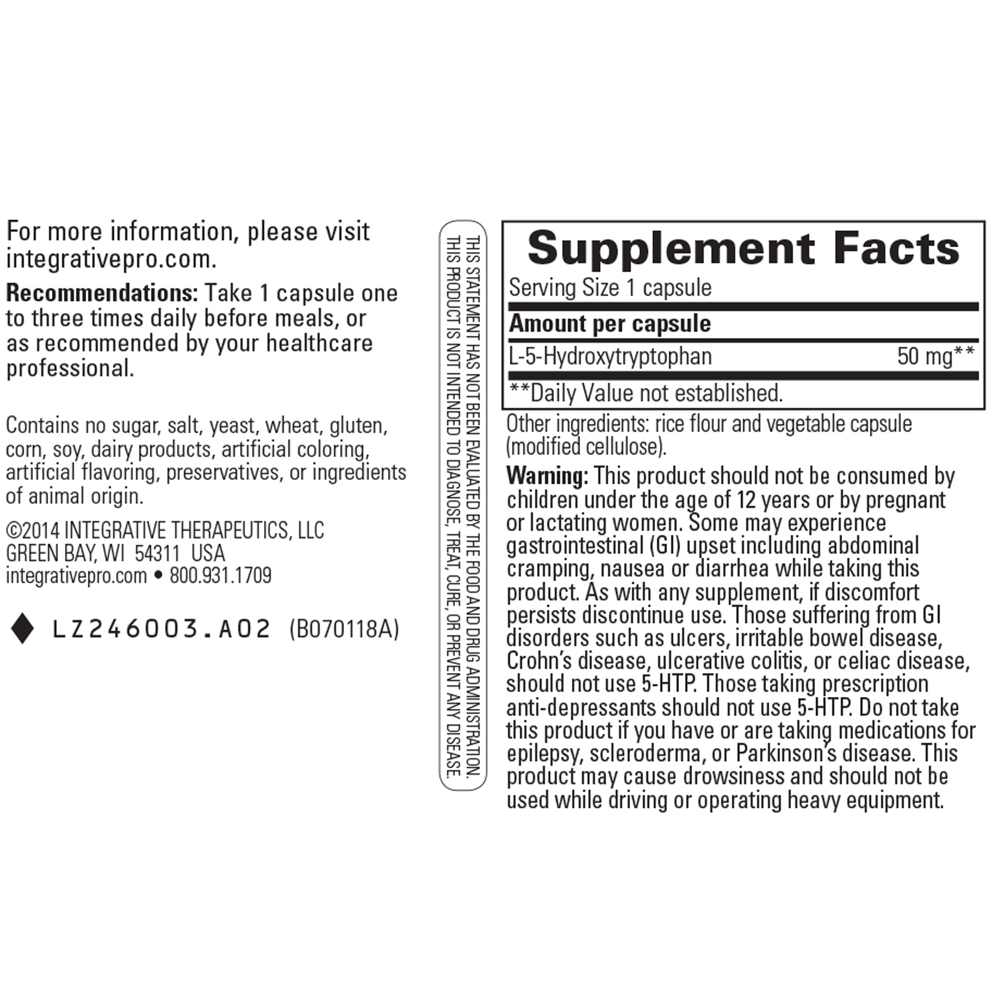 5HTP for Increased Levels of Serotonin Supplements